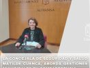 La Concejala de Seguridad y Salud del Ayuntamiento de Almansa, Matilde Cuenca, Compareció Hoy para Abordar Varios Aspectos Relacionados con su Gestión