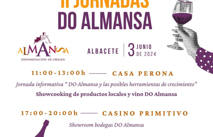Anunciadas las II Jornadas DO Almansa el lunes 3 de junio en Albacete